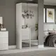 Шкаф распашной Трия 247960 90x217x58 см ЛДСП цвет белый жемчуг/белый жемчуг