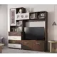 Модульная стенка BTS Белла 200x212x47 см ЛДСП цвет венге/ясень белый