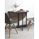 Кухонный стол круглый Laksi Стол обеденный 86x90 см ЛДСП цвет сосна санторини