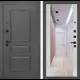 Входная дверь Labirintdoors Орлеан правый 205x88см цвет муар серый 7024 матовый/сандал белый ФЛЗ-1