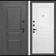 Входная дверь Labirintdoors Орлеан П03 левый 205x96см цвет муар серый 7024 матовый/белый софт