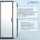 Душевой уголок Doccia com/DC0000059783/1207405 трапеция 90x90см черный профиль эффект стекла прозрачный