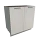 Шкаф 601845546368 Сурская мебель 80x81.6x47.8 см МДФ цвет серый