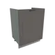 Шкаф 601845546436 Сурская мебель 60x81.6x47.8 см МДФ цвет темно-серый