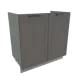 Шкаф 601845546437 Сурская мебель 80x81.6x47.8 см МДФ цвет темно-серый