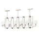 Люстра подвесная Crystal Lux Nicolas sp12 l1600 gold-white 12 ламп 28 м² цвет золото/прозрачный