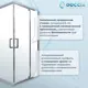 Душевой уголок Doccia DC0000054220 квадрат 90x90см хромированный профиль эффект стекла прозрачный