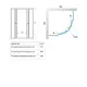 Душевой уголок Doccia com/DC0000064834/WM0074 1/4 круга 100x100см белый профиль эффект стекла прозрачный