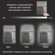 Шкаф с зеркалом Alias Эос 80x40 с нейтральной LED-подсветкой петли слева часы