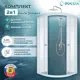 Душевой уголок Doccia com/DC0000064830/1207404 1/4 круга 90x90см белый профиль эффект стекла прозрачный
