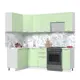 Кухонный гарнитур Kameol Франция УТ000588607 230x217x130 см ЛДСП цвет оливковый