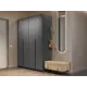Шкаф распашной Мебельная компания е1 500023 162x220x52.5 см ЛДСП цвет серый диамант