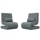 Кресло Волна Лига диванов 125043 65x78x77 см рогожка цвет амур 07 серый 2 шт.