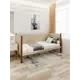 Кровать Solarius Тахта орто основание tahta-obiv-spin-beg90-190temd-orto 100 x 101 x 200 см дерево цвет бежевый/темный дуб