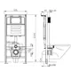 Инсталляция Teymi Aina 52 T70011 с клавишей Aina черный матовый T70013BM и унитаз ADT Long 52.5x34.5 Vortex микролифт белый матовый квадрат