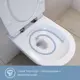 Инсталляция Teymi Aina 50 T70033 с клавишей Helmi черный матовый T70203BM и унитаз подвесной безободковый ADT 48x36 Vortex белый глянцевый конус