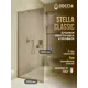 Душевая перегородка Doccia GLASS109/BRMT/3GOLD 109x195см золото профиль