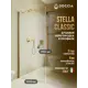 Душевая перегородка Doccia GLASS109/GL/3GOLD 109x195см золото профиль
