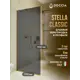 Душевая перегородка Doccia GLASS119/GR/3GOLD 119x195см золото профиль