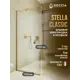 Душевая перегородка Doccia GLASS119/SA/3GOLD 119x195см золото профиль