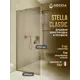 Душевая перегородка Doccia GLASS690/BR/3GOLD 69x195см золото профиль