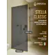 Душевая перегородка Doccia GLASS890/GRMT/3GOLD 89x195см золото профиль