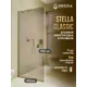 Душевая перегородка Doccia GLASS990/BR/3GOLD 99x195см золото профиль