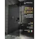 Душевая перегородка Doccia GLASS890/GRMT/4CHROMEGL 89x195см хромированный профиль