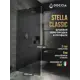 Душевая перегородка Doccia GLASS990/GRMT/4CHROMEGL 99x195см хромированный профиль