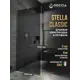 Душевая перегородка Doccia GLASS990/GRMT/5CHROMEMT 99x195см хромированный профиль