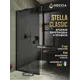 Душевая перегородка Doccia GLASS119/GR/6BLACK 119x195см черный профиль