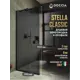Душевая перегородка Doccia GLASS890/GR/6BLACK 89x195см черный профиль