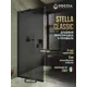 Душевая перегородка Doccia GLASS890/GRMT/6BLACK 89x195см черный профиль