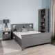 Кровать двуспальная Шведский стандарт Сага 160x200 см ДСП цвет серый