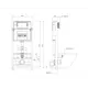Комплект 3 в 1 инсталляция Lorne Profi LN7002500 630129 с унитазом подвесным Lorne Lambro Tornado LN5007505, кнопка белая матовая Rectangle