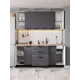 Кухонный гарнитур Дсв мебель 30000000564 180x153.2x47.8 см ЛДСП цвет графит