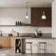 Светильник подвесной Moderli Tilston V11236-1p 1 лампа 10 м² цвет голубой/золотой