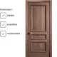 Комплект межкомнатной двери Citydoors Бристоль-2 глухая 200x60см шпон цвет шпон дуб мореный с коробом и наличниками