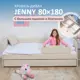 Кровать Romack Jenny 87x70x188 см ДСП цвет светло-бежевый
