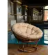 Кресло садовое Bigarden 128770 Papasan 105 см x 75 см x 105 см ротанг, коричневый