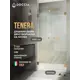 Душевая дверь Doccia GLASS141dvpt/GL/2BR 141см эффект стекла прозрачный распашной