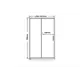Душевая дверь Doccia GLASS160/GR/5CHROMEMT 160см эффект стекла прозрачный раздвижной