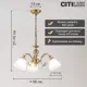 Люстра потолочная Citilux Cl413231 3 лампы 10 м² цвет бронза