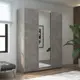 Шкаф-купе Мебельная компания е1 550340 230x210х57 см 10 полок лдсп цвет бетон