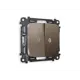 Выключатель проходной встраиваемый Ambrella volt Omega MO634030 2 клавиши с подсветкой 3200K цвет темная бронза матовый