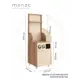 Кухонный шкаф напольный Monze MZ1-AK2-1 60x195x70 см ЛДСП цвет коричневый