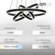 Люстра подвесная светодиодная Citilux CL719651 с пультом управления 26 м² регулируемый белый свет цвет черный