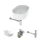 Раковина накладная Teymi Iva F07613 46см с донным клапаном и сифоном