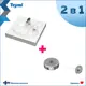 Раковина над стиральной машиной Teymi Lori Pro 60x60, литьевой мрамор, веревка для сушки одежды в комплекте F10105