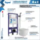 Комплект инсталляция с унитазом Teymi Vitra pro f08041 цвет белый
